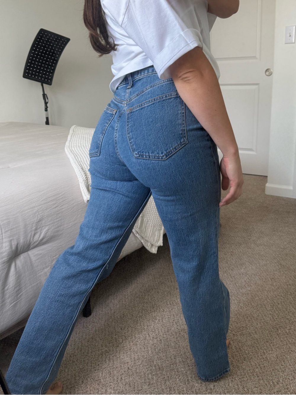 NWT Abercrombie & Fitch 90’s Relaxed curve love jeans short W25 - Picture 2 of 6
